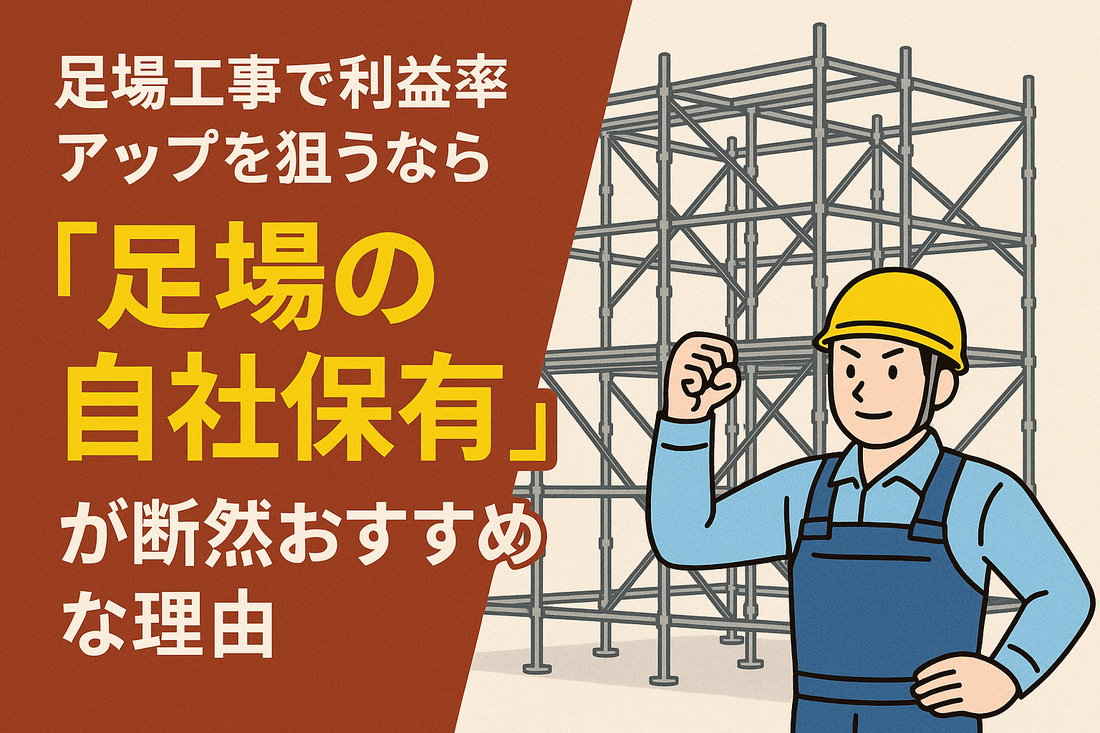 足場工事で利益率アップを狙うなら「足場の自社保有」が断然おすすめな理由