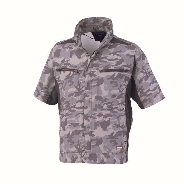 カンサイ 空調風神服 半袖 カモフラ K1008 大川被服 ファンバッテリーセット