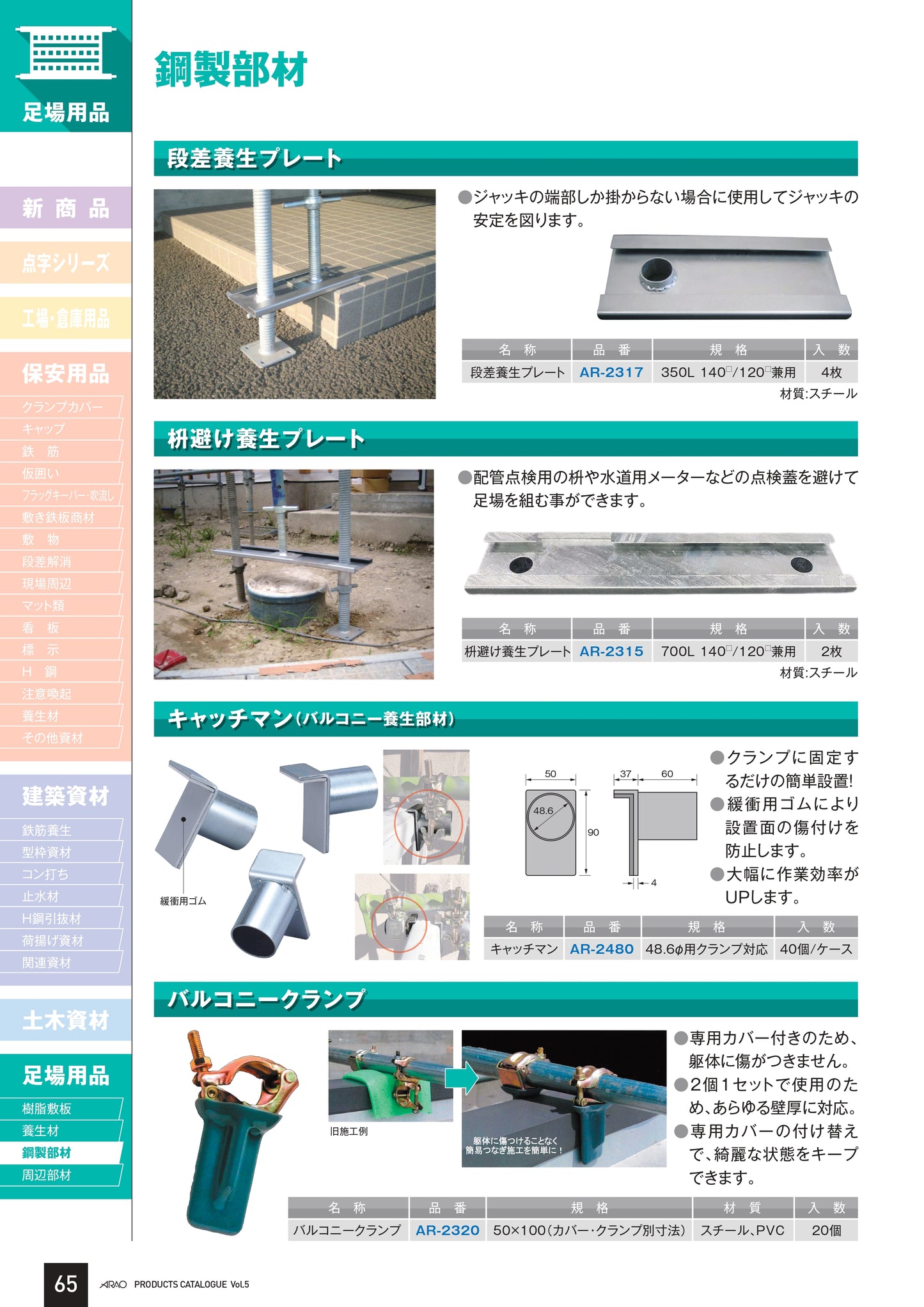 段差養生プレート ジャッキベースの段差を解消 4個セット アラオ