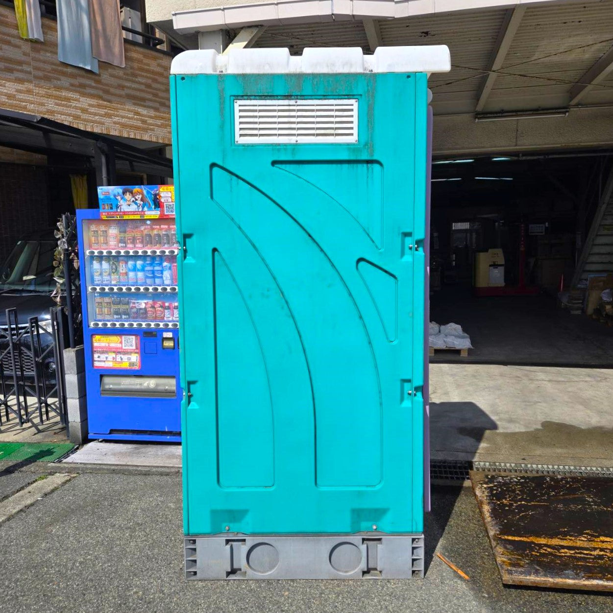 中古 水洗式仮設トイレ 和式 旭ハウス工業 AUG-1W+15WS