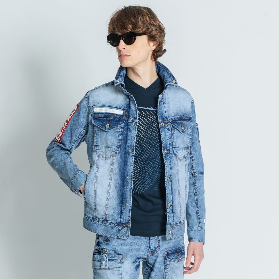 接触冷感ストレッチデニムワークジャケット #7450/#7450S アイズフロンティア