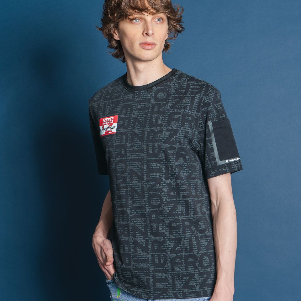 接触冷感ダブルフェイスCVC半袖クルーネックシャツ #043 アイズフロンティア