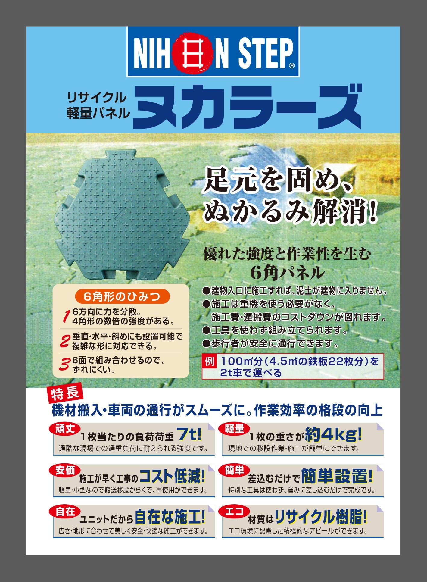 中古 ヌカラーズ 6角パネル リサイクル軽量パネル クリーン技研