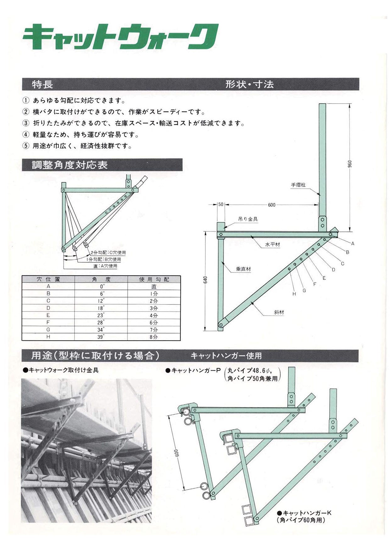 自在式足場ブラケット キャットウォーク 足場 岡部 3個セット