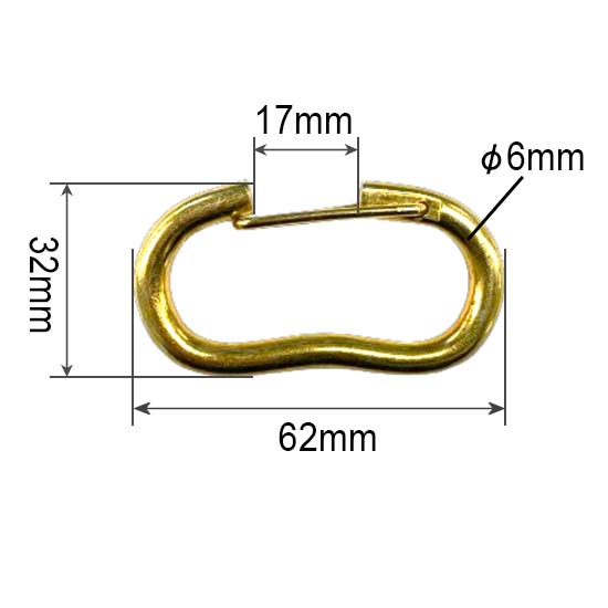 ブルーシート止め金具 Cリンク O型フック 6mm サンコー物産