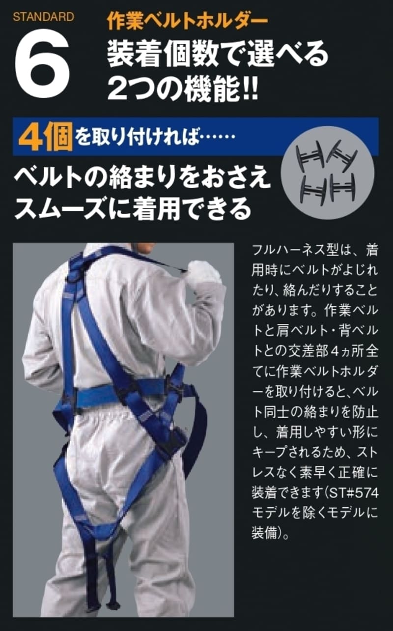 フルハーネス型 墜落制止用器具 誉Ⅱ ST#573A-N タニザワ – ぼんてん屋｜足場販売・買取の総合通販サイト