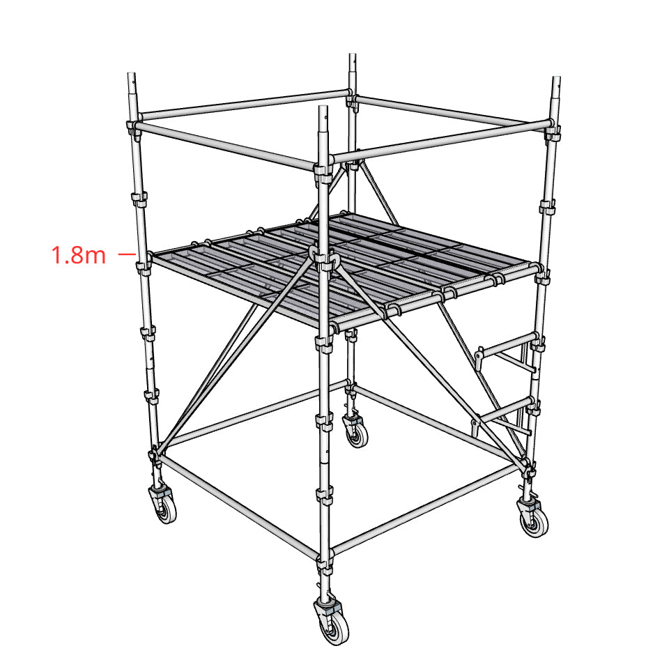 くさび足場で作る移動式足場 ローリングタワー セット ユハラ工業 – ぼんてん屋｜足場販売・買取の総合通販サイト