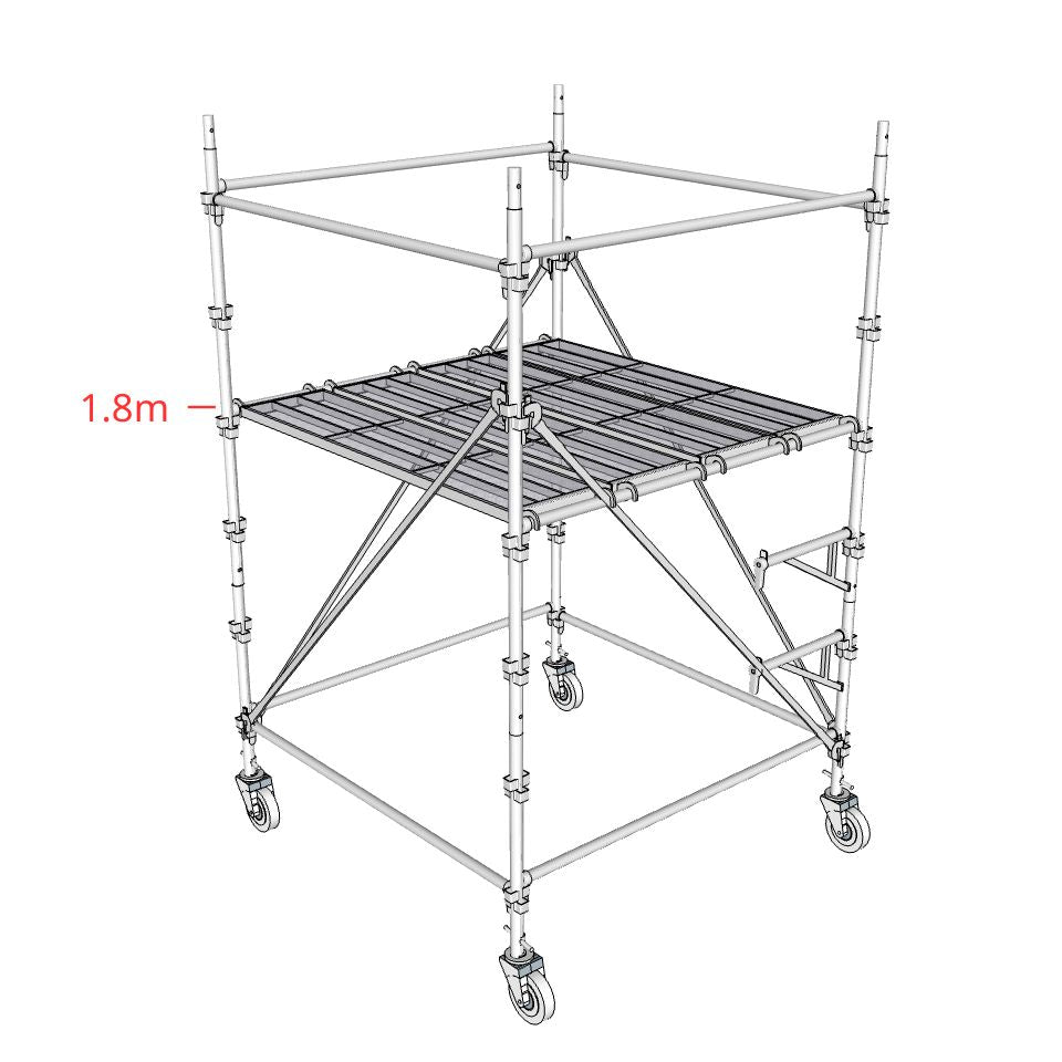 くさび足場で作る移動式足場 ローリングタワー セット ユハラ工業 – ぼんてん屋｜足場販売・買取の総合通販サイト