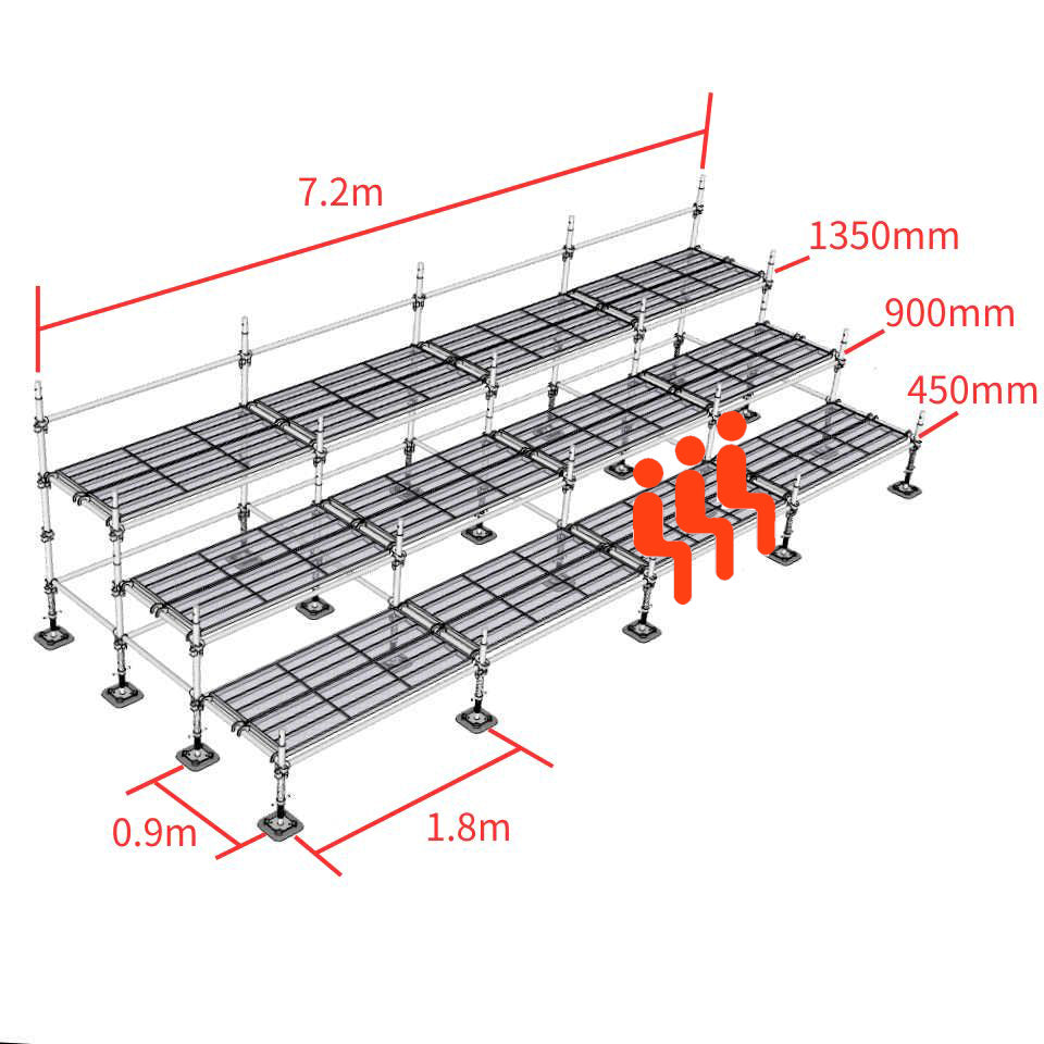 くさび足場で作る観覧席 セット ユハラ工業