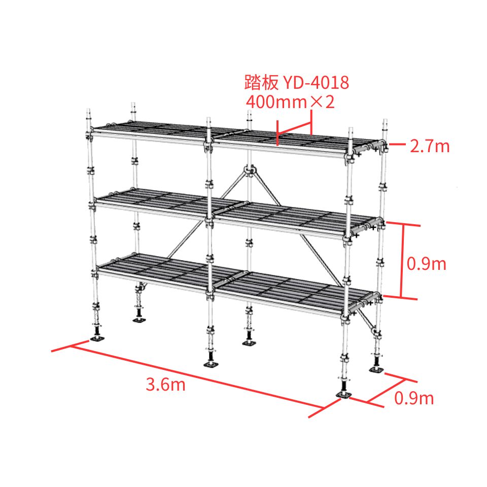 くさび足場で作る棚 セット ユハラ工業