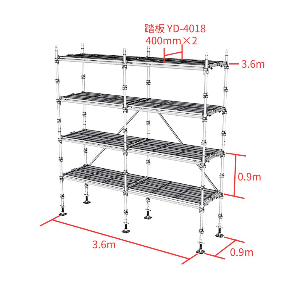 くさび足場で作る棚 セット ユハラ工業