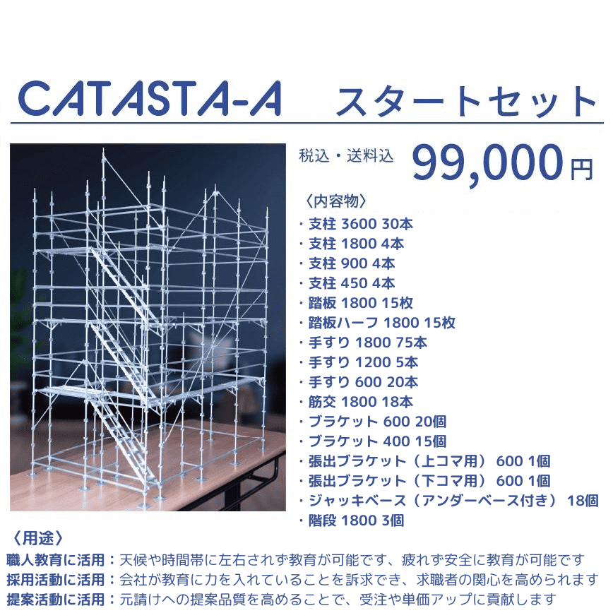 CATASTA-Aタイプ|くさび足場教育用模型で職人教育を効率化|CUMI CATASTA-Aタイプ|くさび足場教育用模型で職人教育を効率化|CUMI