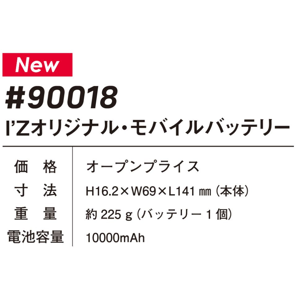 冷却ペルチェデバイス I'Zオリジナル･モバイルバッテリー #PS100 #PS101 #90018 アイズフロンティア