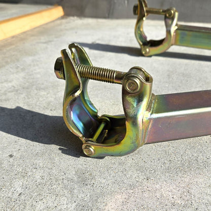 クランプ2箇所付き 簡易ブラケット KB-500 の接続部分