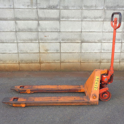倉庫作業で使用される中古ハンドパレットトラック 全体外観